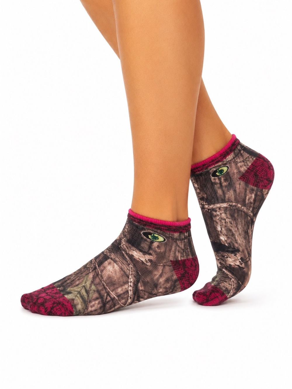 Mossy Oak Ladies Camo No-Show Liner Socks Pink MD NWT